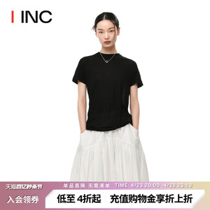 【BASERANGE 设计师品牌】IINC 春夏新款经典黑色T恤短袖女