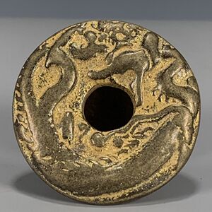 古币花钱双龙戏珠合背钱圆形花钱老物件收藏品