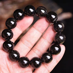 【高质量】高端披毛犀牛角非料手串黑金爆纹理清晰好东西装饰品