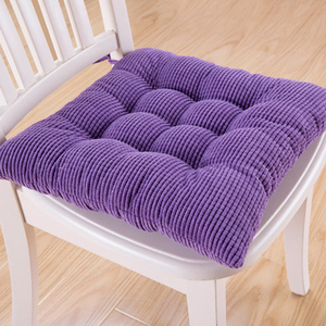 秋冬季中小学生坐垫方形飘窗垫四季e屁股垫软椅垫带绑带玉米绒坐