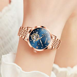 瑞士2022新款进口正品牌浪琴女士手表女机械表镂空女款十大名牌表