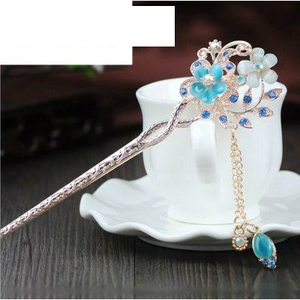 古装儿花朵金钗小朋友日常簪子发梳头戴发钗女式头钗古代七夕