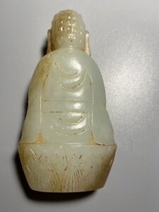 辉炎古居古玉老玉唐宋玉像摆件药师勒子和田玉籽料古玩玉器收藏