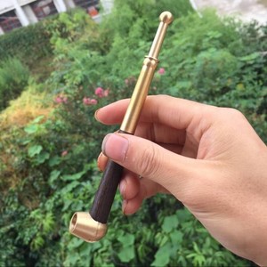 贵州手工乌木烟斗实木烟斗旱烟斗乌木烟杆送爷爷爸爸老式烟枪烟嘴