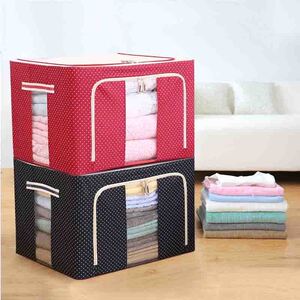 收纳箱布艺衣柜家用折叠衣服整理箱牛津布衣物储物收纳盒神器大号
