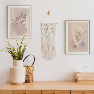 几米家 北欧编织挂饰客厅卧室装饰画田园墙壁挂画小文艺沙发壁画