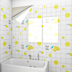卫生间防水贴纸墙贴墙壁面浴室瓷砖翻新厕所自粘专用防潮可爱卡通