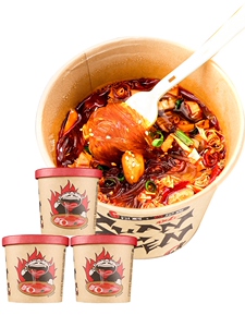 食族人酸辣粉食人族重庆网红桶装酸辣粉食族100方便速食粉丝3桶装