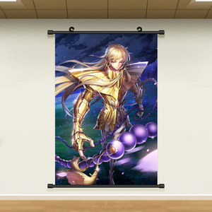 处女座沙加挂画黄金圣斗士海报壁纸动漫二次元周边背景墙卧室贴纸
