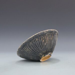 枫雅居唐三彩 刻划荷塘游鱼一把莲纹 斗笠茶碗 古董瓷器复古古陶