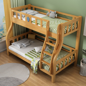 新品上下床双f主床实木子母床公两床木头层层高低床儿童床双人床