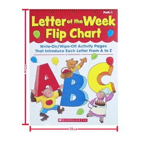 英文原版 letter of the week flip chart 学乐儿童字母启蒙教学地