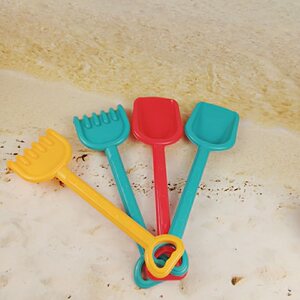 加厚沙滩儿童小铲子耙子玩具挖土平锨塑料玩沙沙滩挖沙幼儿园沙铲