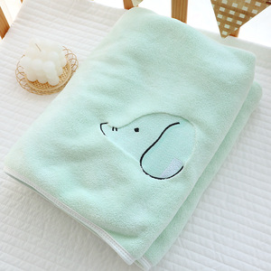 新生婴儿浴巾宝宝加厚珊瑚绒超柔吸水速干洗澡裹巾儿童毛巾盖毯