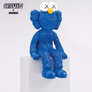 芝麻街手办公仔长沙联名kaws潮玩毛绒玩具玩偶酒店装饰模型定制