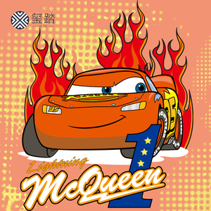 赛车总动员联名短袖男女闪电麦昆周边卡通潮流印花学生休闲半袖夏