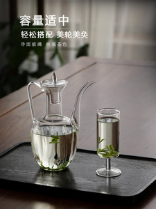 猴魁杯专用耐热玻璃杯高脚直身绿茶杯香槟杯创意个性杯子功夫茶具