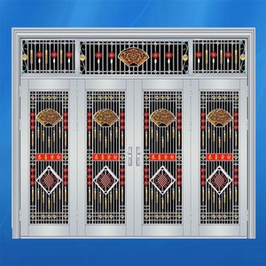 佛山厂家直销304不锈钢农村庭院别墅i入户子母四开防盗大门可定制