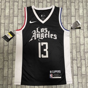 酷动城专柜正品 快船队保罗乔治球衣 13号伦纳德篮球服城市版黑色