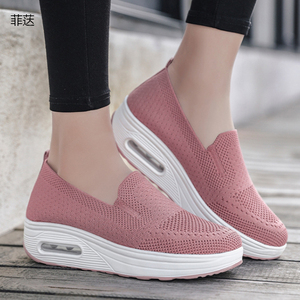 菲达鞋业一脚蹬妈妈鞋气垫休闲运动鞋网面透气精品女鞋专卖店n57