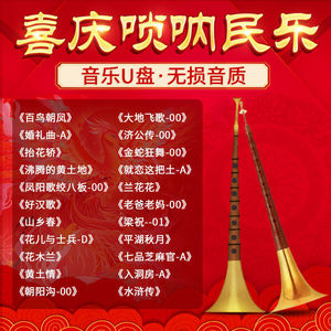 喜庆唢呐u盘民乐十大名曲婚礼曲百鸟朝凤唢呐独奏伴奏纯音乐音频