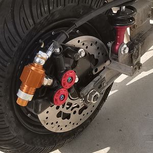 高端双子星电动车刹车110鼓刹改碟刹套装电摩左右改装后碟刹总成