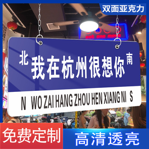 我在重庆很想你网红路牌拍照打卡地标志牌路名牌店名装饰牌我在成都上海杭州南京哪里很想你的风还是吹到了
