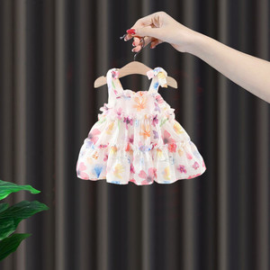 女童夏装连衣裙2024新款夏季1一3岁女宝宝公主小女孩洋气吊带裙子