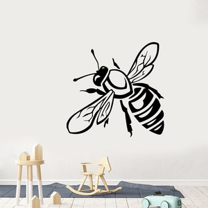 小蜜蜂卡通动物图案贴纸儿童房卧室幼儿园沙发背景墙贴装饰画壁纸