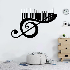 钢琴黑白键墙贴