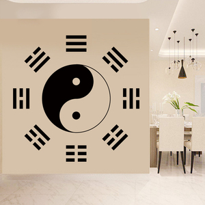 wulijing6666淘宝八卦挂画道教装饰画卧室壁画床头贴画客厅墙画玄关