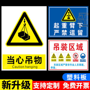 行吊起吊十不准吊装区域当心起重机作业工地安全注意安全标牌标志牌