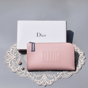 特价dior迪奥专柜赠品大牌简约化妆包便携防水无内衬手感好 正品