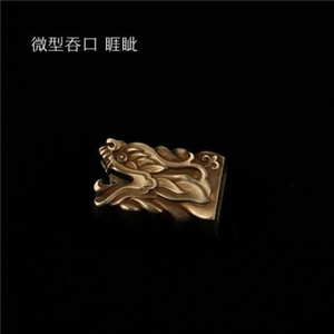 睚比吞口黄铜精雕款青偃龙月刀龙头护手微型刀剑1眦6长兵器档手