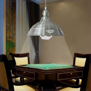 棋牌室打麻将专用灯麻将桌打牌用的灯吊灯超亮升降麻将机照明灯