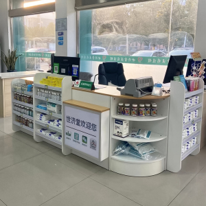 药房药店收银台小型便利店组合母婴店转角收款吧台迷你烟酒柜简约