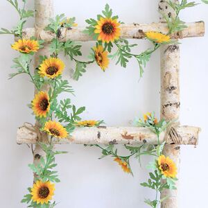 幼儿园装饰向日葵藤条花藤蔓假花仿真太阳花管道遮挡室内教室校园