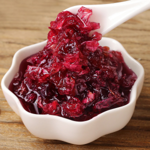 玫瑰酱天然食用玫瑰花酱云南特产烘焙泡茶蜂蜜糖玫瑰花酿冰粉专用