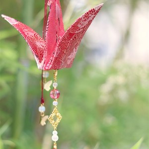 i千纸鹤挂饰现件简约吊件车挂品饰d装挂代创意高档挂坠网红汽车平