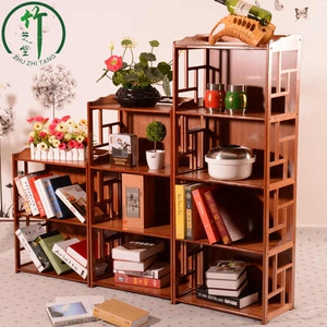 堂楠竹书架