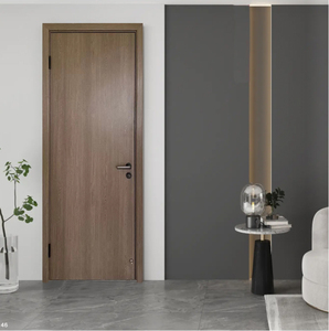 木门工厂栗咖色瓷白色丁香棕免漆平开门木门卧室门实木复合门套