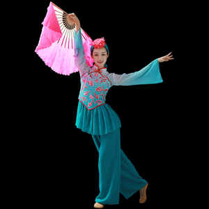 燕子舞十二届全国演独舞兰花郑佳馨安徽花鼓灯艺考胶州秧歌舞蹈服