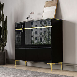 烤漆全黑色鞋柜