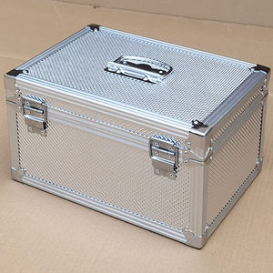 大号铝合金票据箱装钱盒子提款箱运钞箱收纳箱收银箱印章箱现金盒