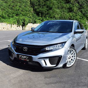 适用于16-20款十代思域ms大包围前后保险杠前后包围排气中网改装