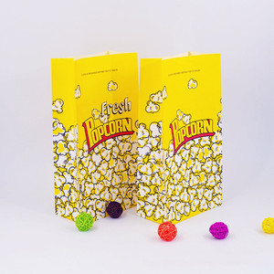 爆米花包装袋专用袋子打包袋商用纸食物膨化休闲食品牛皮纸袋三角