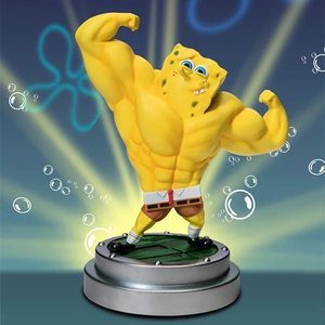 肌肉海绵宝宝go健身房潮玩创意恶搞手办gk模型雕像桌面摆件礼物男