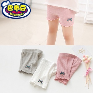 巴布豆女童打底裤夏薄款儿童安全裤女宝宝可开档短裤小女孩内裤