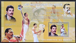 B1040刚果邮票 2006  摇滚乐队皇后乐队弗雷迪·墨丘利 小型张 10
