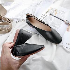 居家潮鞋单鞋f百搭方头时尚平头高跟鞋百搭单鞋女2020春款百搭韩